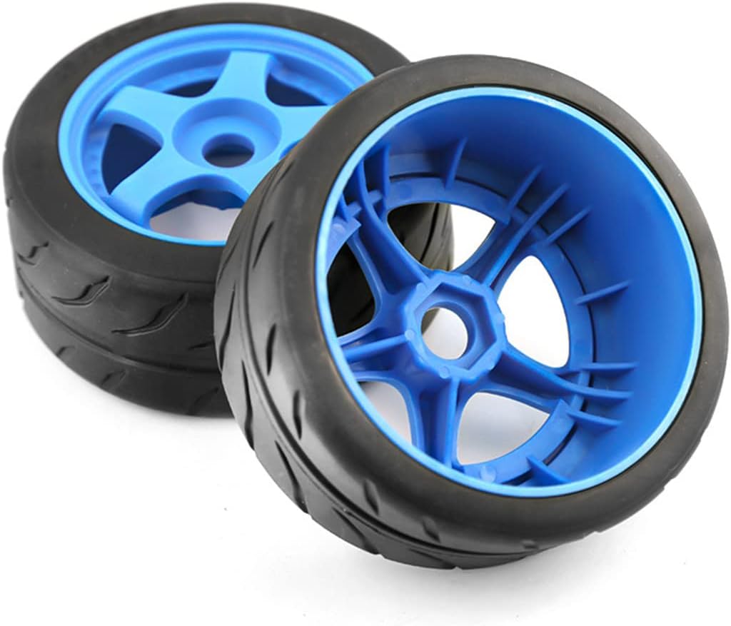 NUHUi Un juego de neumáticos universales RC para Slash 2WD 18 ARRMA17 Infraction Limitless Best Gift F1 4.01 pulgadas de diámetro (4 piezas) (azul)