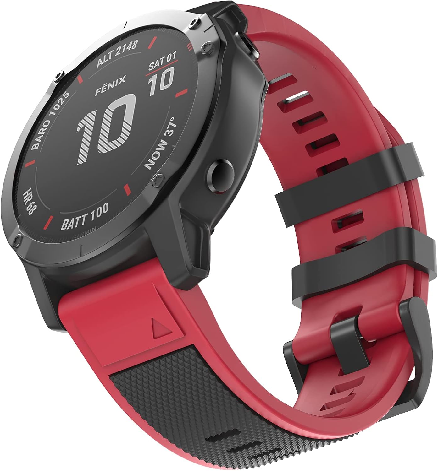 OVERSTEP Compatible con Fenix 5X Band, correa deportiva de 0.066 pulgadas (1.024 in), correa de silicona de repuesto para Garmin Fenix 5X PlusFenix