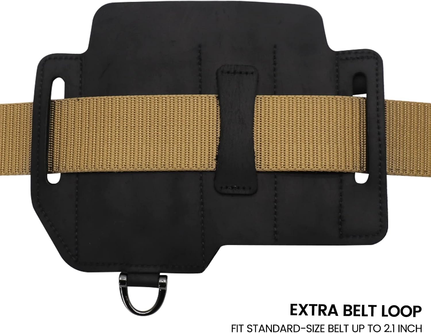 Funda de cuero multiherramienta, organizador de cinturón EDC negro con soporte para linterna, banda elástica, bolsa multiherramientas, clip para