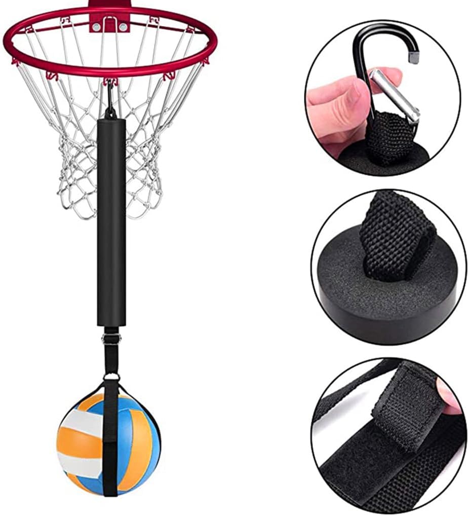 Tobefore Entrenador de picos de voleibol, sistema de entrenamiento de púas de voleibol para aro de baloncesto, entrenamiento mejora el servicio,