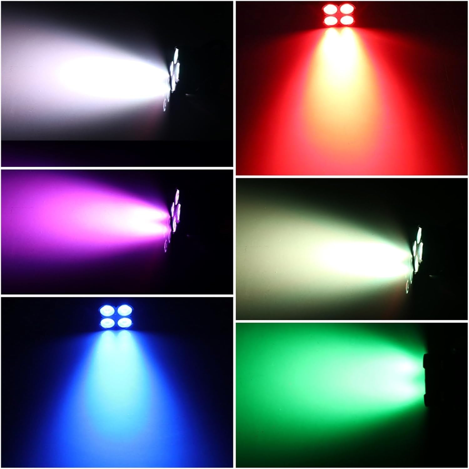 Luz de escenario para DJ, 4 x 8 W, 4 en 1, RGBW, mini luz LED para escenario, DJ, discoteca, bar, fiesta, cumpleaños, vacaciones, boda, Navidad,