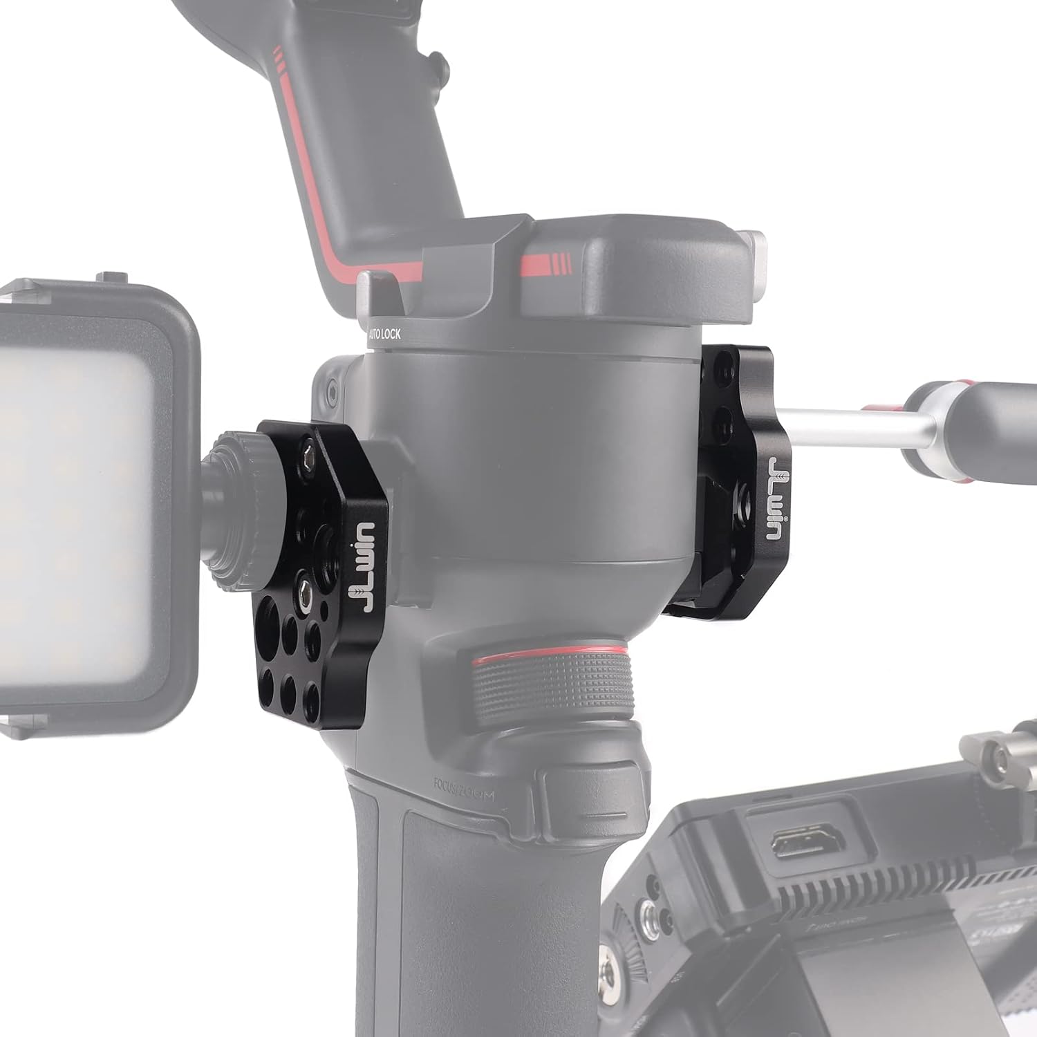 FocusFoto Paquete de 2 soportes de placa de montaje de extensión con zapata fría 14″ 38″ tornillo para DJI Ronin SSCRS2RSC2RS3 PRORS3 MiniRS4 PRO