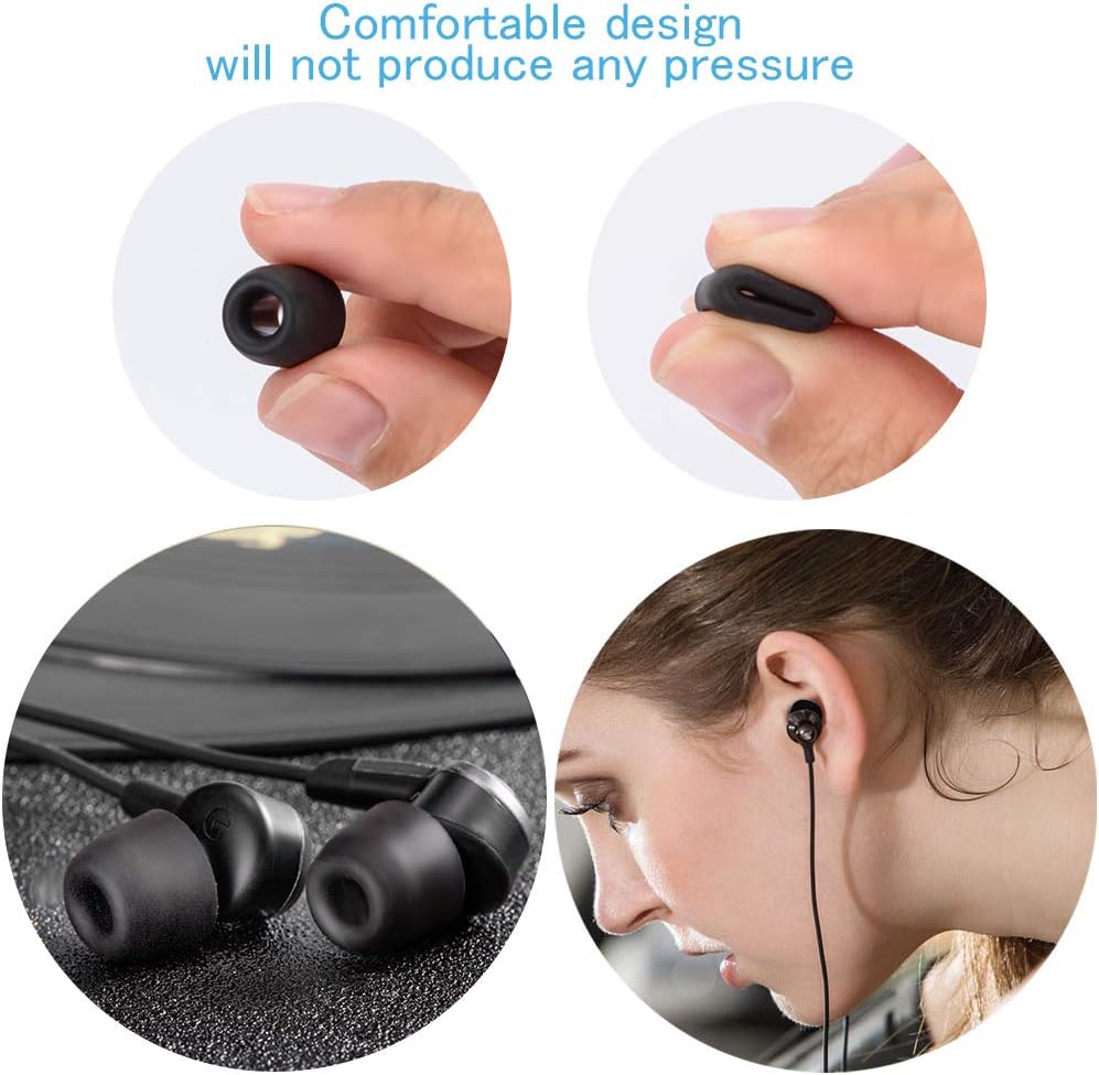 6 pares Puntas de auriculares S M L para auriculares intraurales, 12 piezas de silicona antideslizante y puntas de espuma viscoelástica para los