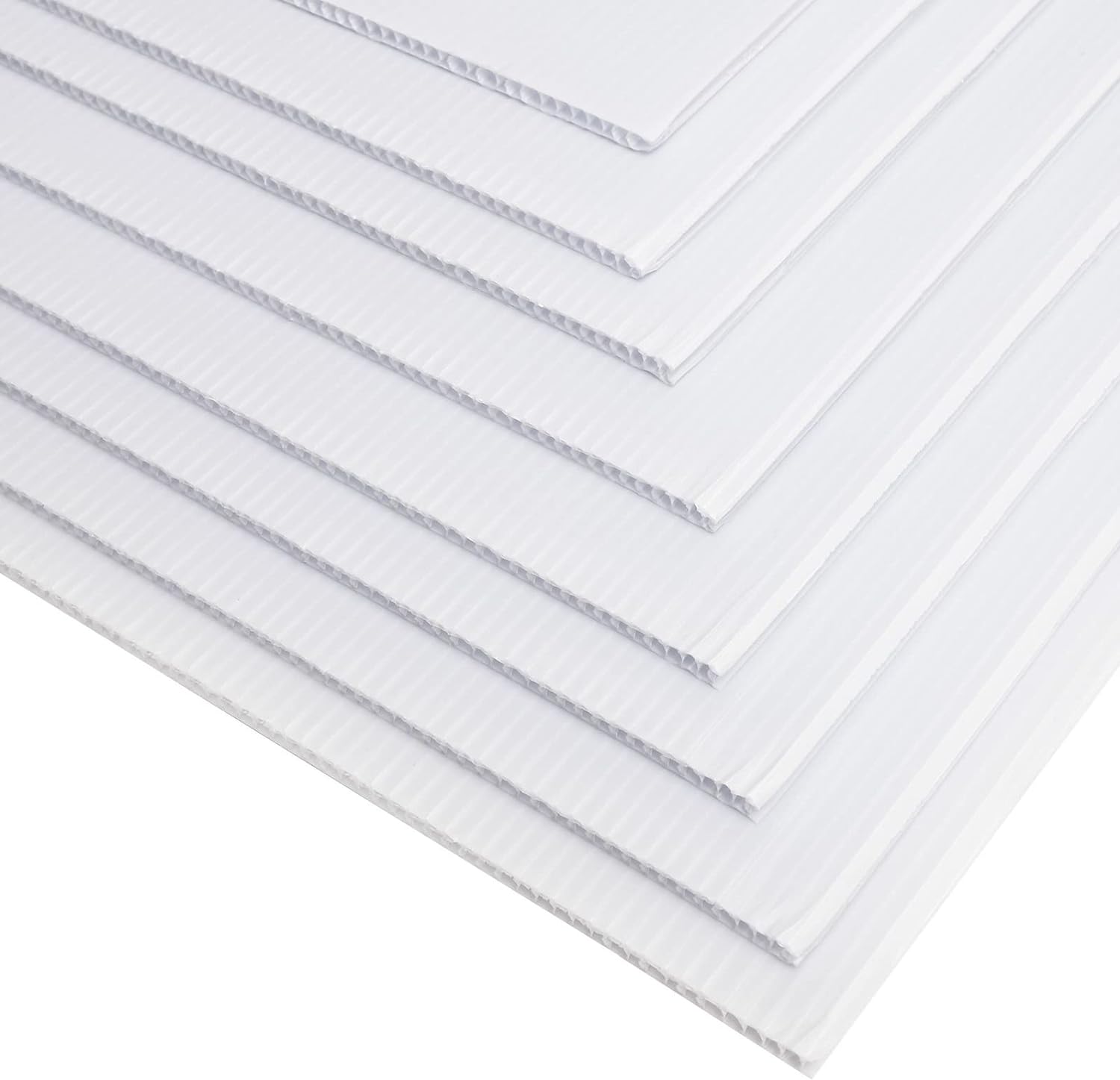 Paquete de 8 carteles de plástico corrugado de 24 x 36 pulgadas para exteriores, casa abierta, cumpleaños, césped, tablero de póster de espuma con