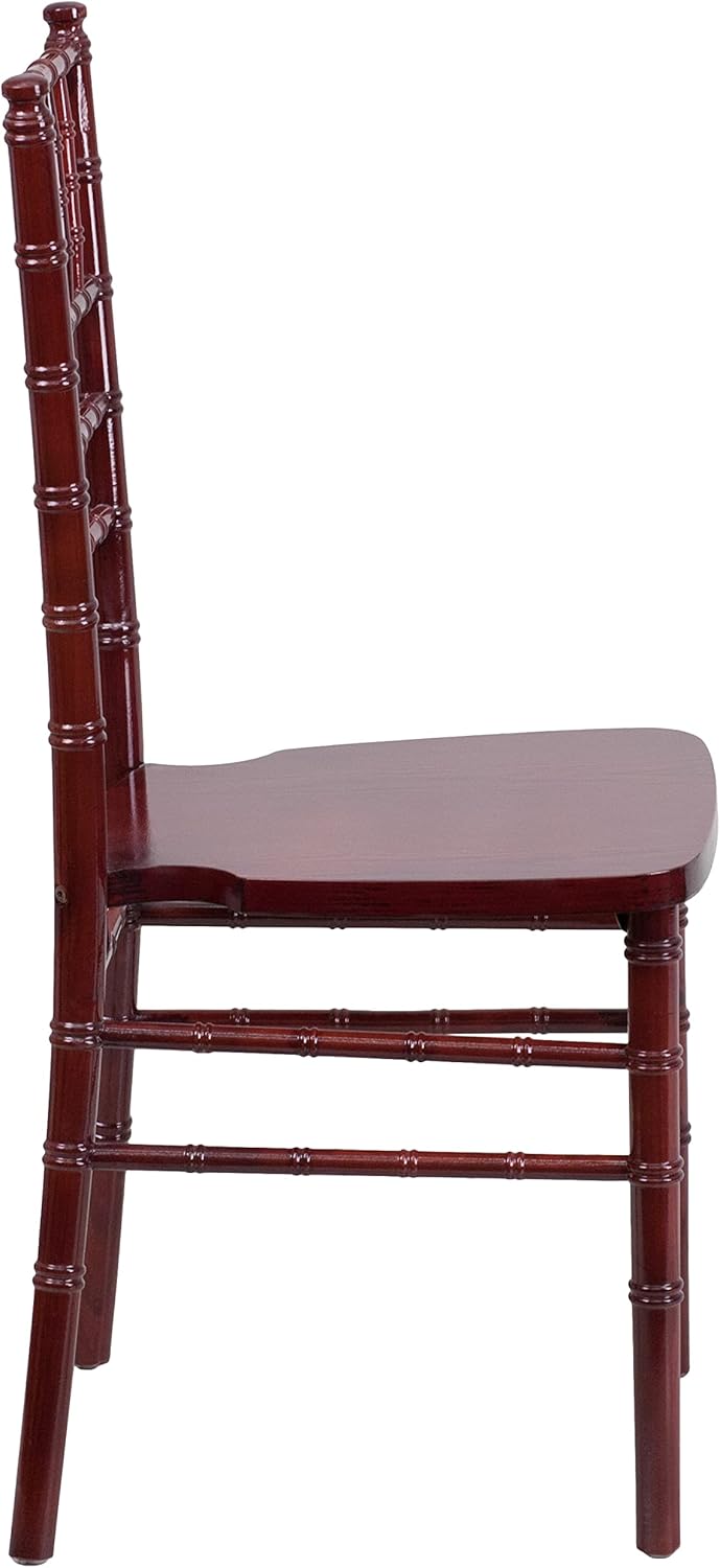 Una línea madera muebles madera color caoba Chiavari sala de baile sillas Paradise sala de baile de caoba sillas juego de 2