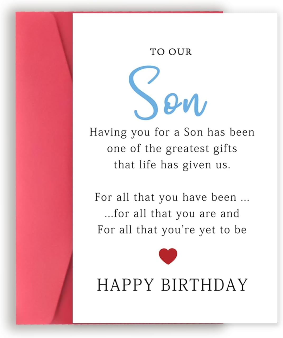 Tarjeta de feliz cumpleaños para hijo, regalos de cumpleaños de mamá papá, divertida tarjeta de cumpleaños para hijo adulto, idea de regalo de