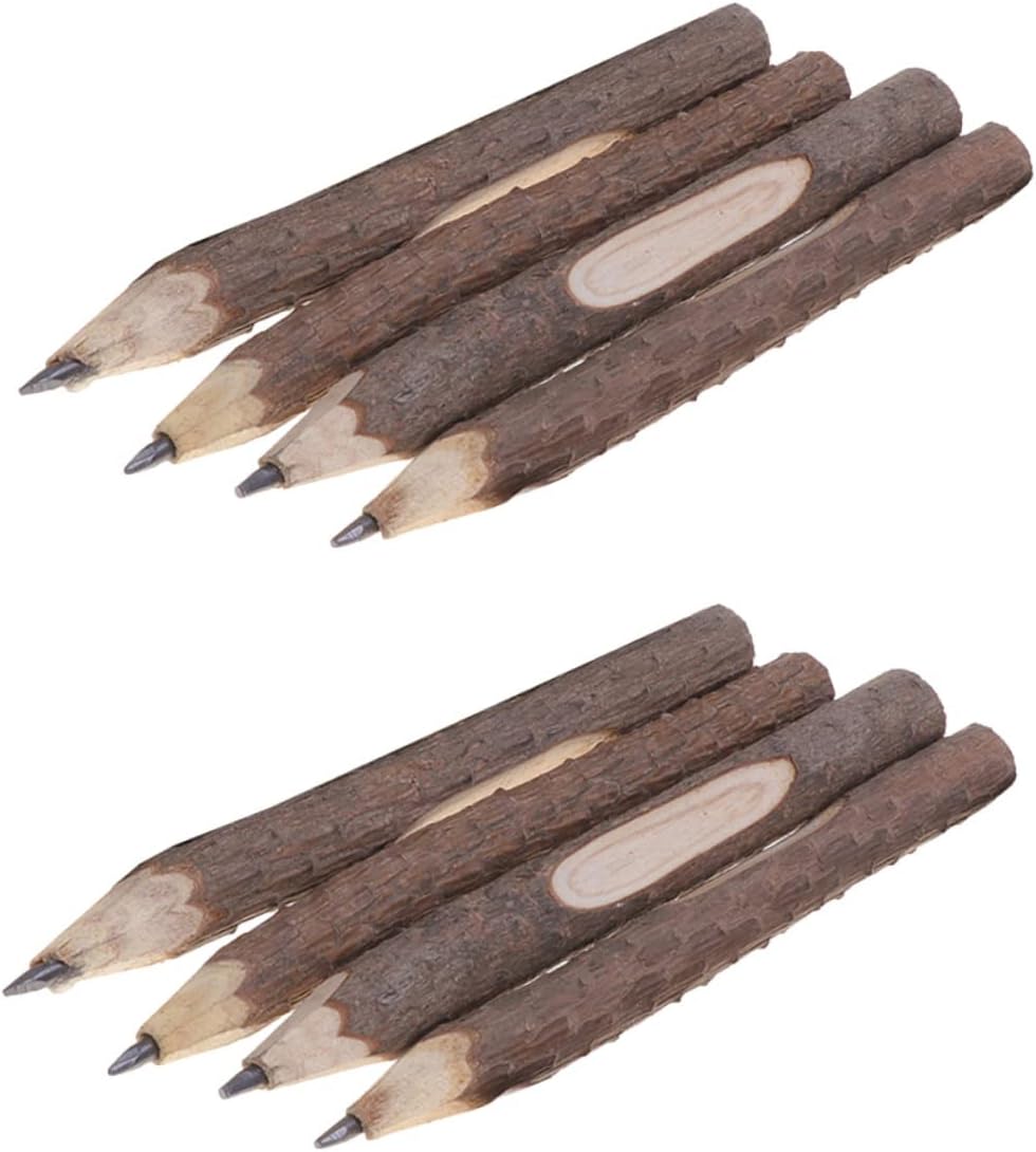 MAGICLULU 8 piezas de lápices para niños, regalos de cumpleaños, rotulador de papel de boceto, rama de árbol, instrumento de escritura, madera