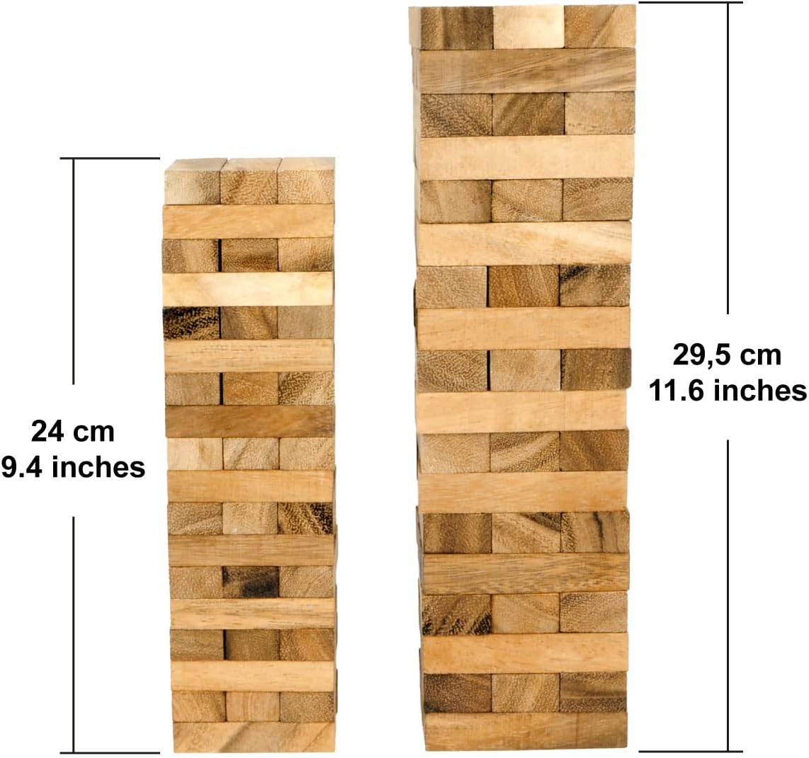 Logica Puzzles Art. Condo L – Torre apilable en madera fina, tamaño grande, diversión para toda la familia