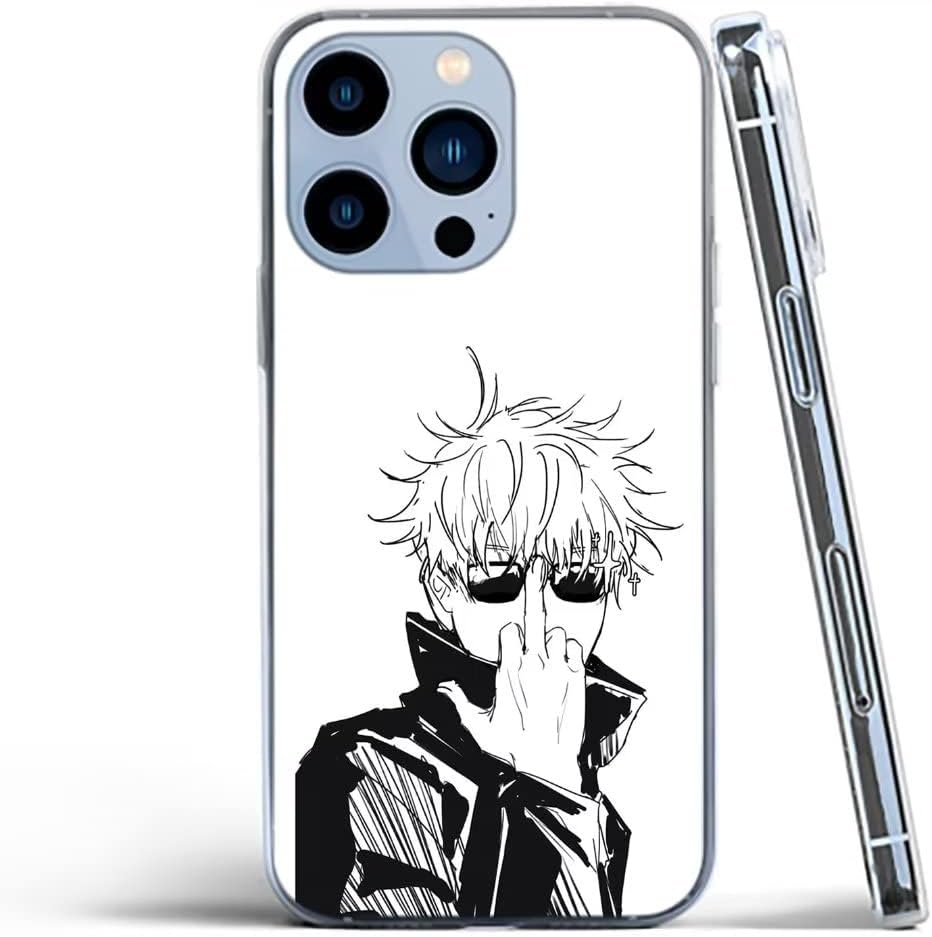 Anime Gojou Awesome Jujutsu – Funda para teléfono compatible con iPhone 13 Pro Max Kaisen, funda de silicona a prueba de golpes