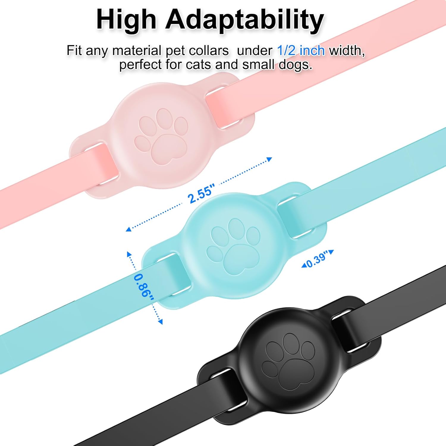 Paquete de 2 soportes para Airtag para collar de gato, soporte impermeable IPX8 para collar de gato, soporte Airtag para perros pequeños para Apple