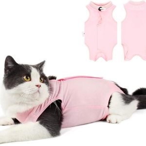 Traje de recuperación para gatos para heridas abdominales, enfermedades de la piel, mameluco de gato para gatos después de la cirugía, traje de Traje de recuperación para gatos para heridas abdominales, enfermedades de la piel, mameluco de gato para gatos después de la cirugía, traje de