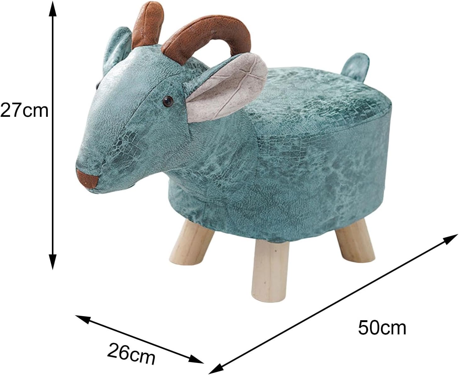 Reposapiés otomano de animales, portátil, de madera, multifuncional, con dibujos animados, sofá otomano para sala de estar, porche, habitación de