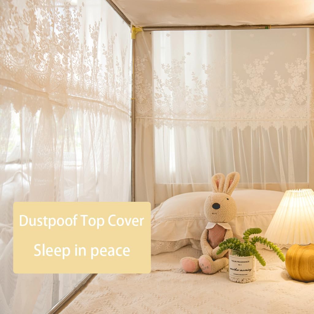 SCMTYWCQ 4 postes esquineros para dormitorio de estudiantes, litera, mosquitera, para cama de estudiantes, cortinas de cama para dormitorio de