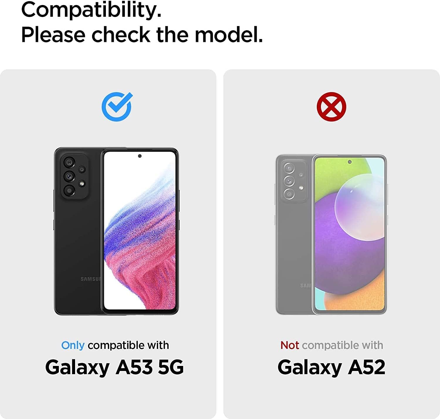 Oaxkco – Funda de silicona para Samsung Galaxy A53 5G con protector de pantalla, para mujeres y niñas, bonita funda protectora para teléfono, ajuste