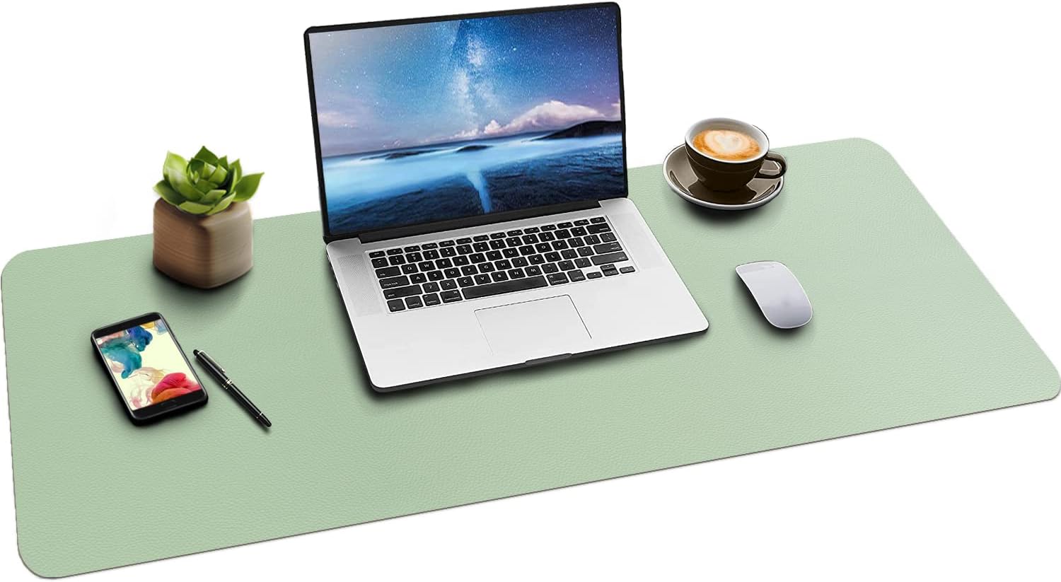 Tapete de escritorio de cuero, tapete de escritorio, tapete de escritorio impermeable para escritorio, tapete de escritorio para teclado y mouse,