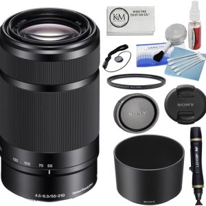 Sony Lente de montaje en E de 2.165-8.268 in f4.5-6.3 OSS Negro incluido con filtro UV de 1.929 in + kit de limpieza de cámara de 5 piezas + Sony Lente de montaje en E de 2.165-8.268 in f4.5-6.3 OSS Negro incluido con filtro UV de 1.929 in + kit de limpieza de cámara de 5 piezas +