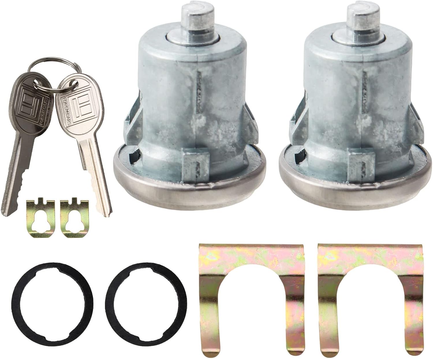 Juego de 2 pares de cilindros de cerradura de puerta 5070006 para Chevy Chevrolet para GMC Truck SUV Olds DL7 D570A 2DLK1 2DLK12 DLK2 DLK3