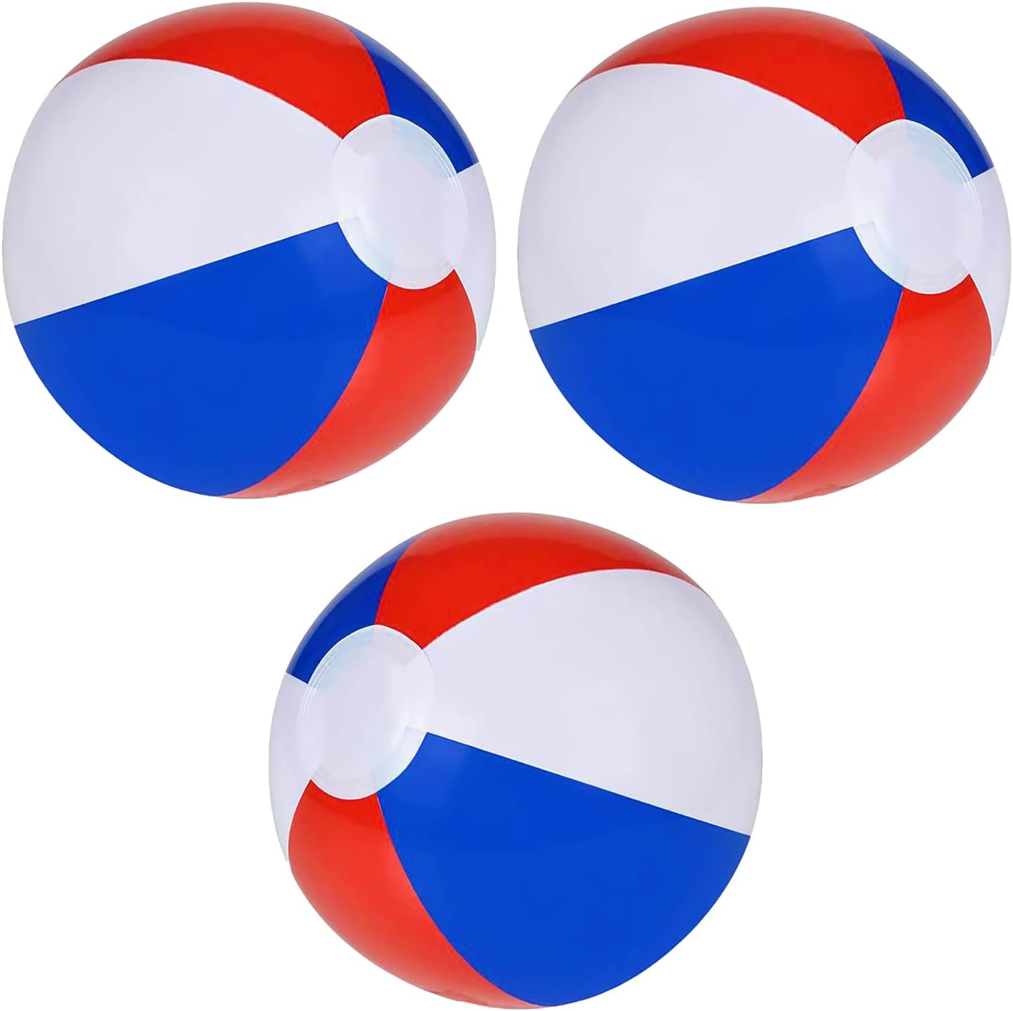 The Dreidel Company Pelotas de playa patrióticas inflables con diseño de bandera de Estados Unidos para fiesta en la piscina, cumpleaños, juguete