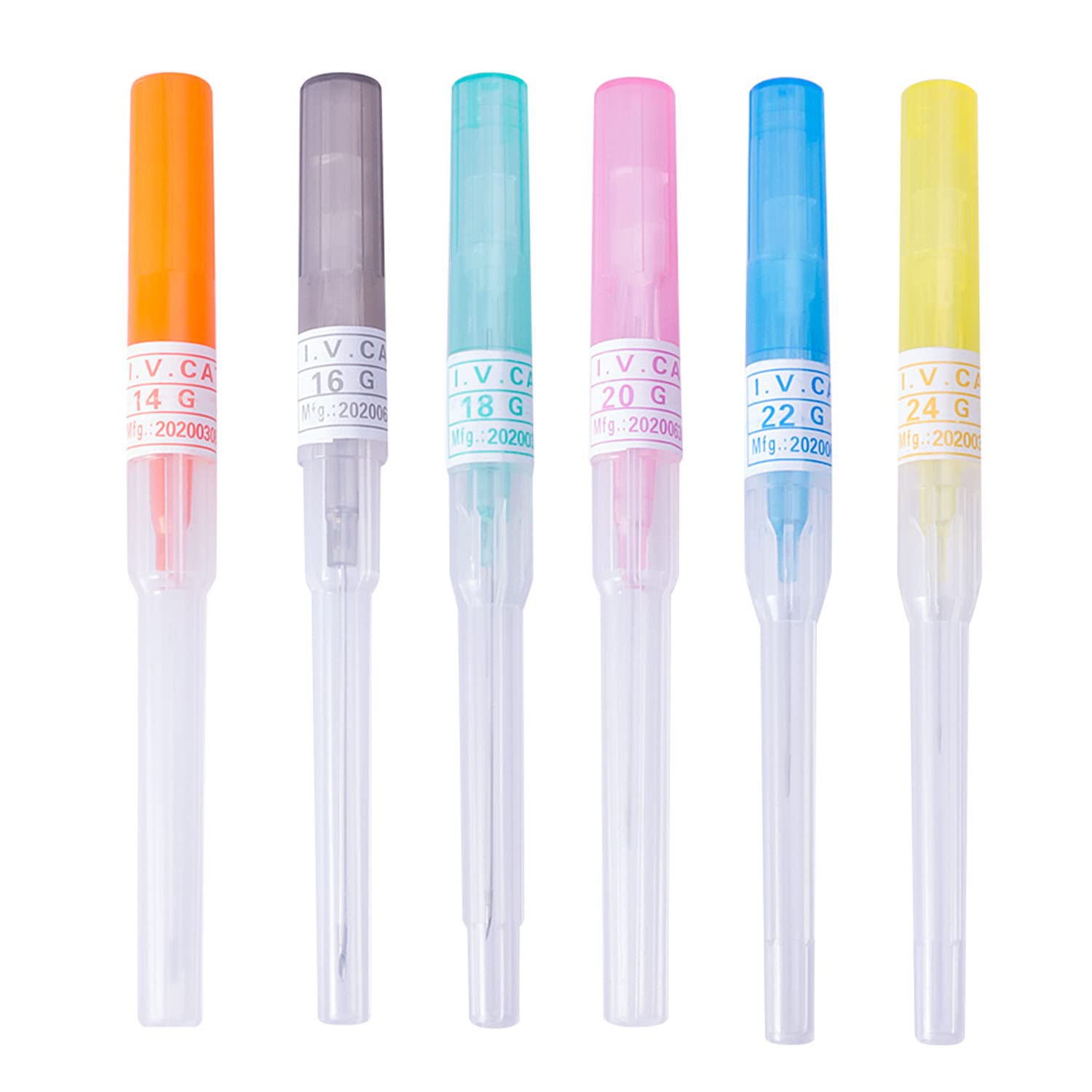 50 agujas de perforación de catéter, agujas huecas de 0.94 oz, agujas IV con catéter para el cuerpo, kit de piercings para oreja, nariz, labio,