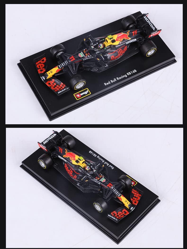 143 F1 RB16B Red Bull Racing Car 2021 NO.33 y 11 Aleación Vehículo de lujo fundido a presión Coches Modelo Colección de juguetes por Bburago 38056