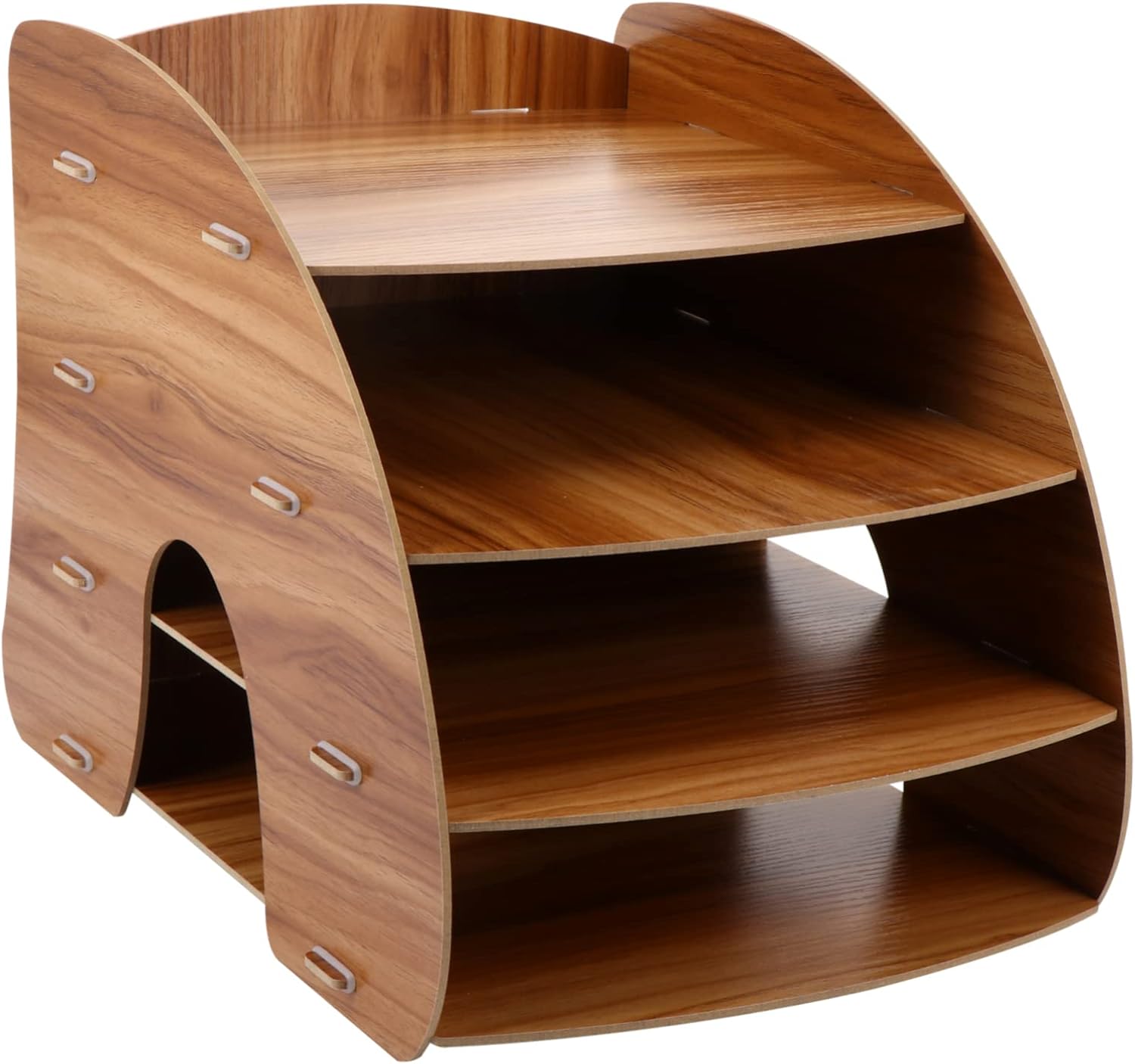 Estantería de múltiples capas Soporte para libros Estante de almacenamiento de madera Soporte de archivo de papel de múltiples capas Paletas de