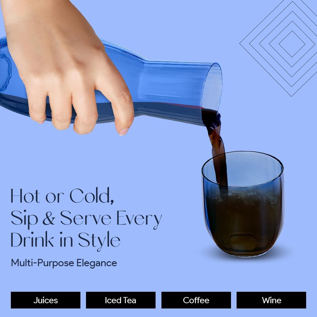 American Atelier Jarra de agua de cabecera con vaso, juego de 2 piezas, taza se dobla como tapa, jarra de 40 onzas con vaso a juego, para habitación