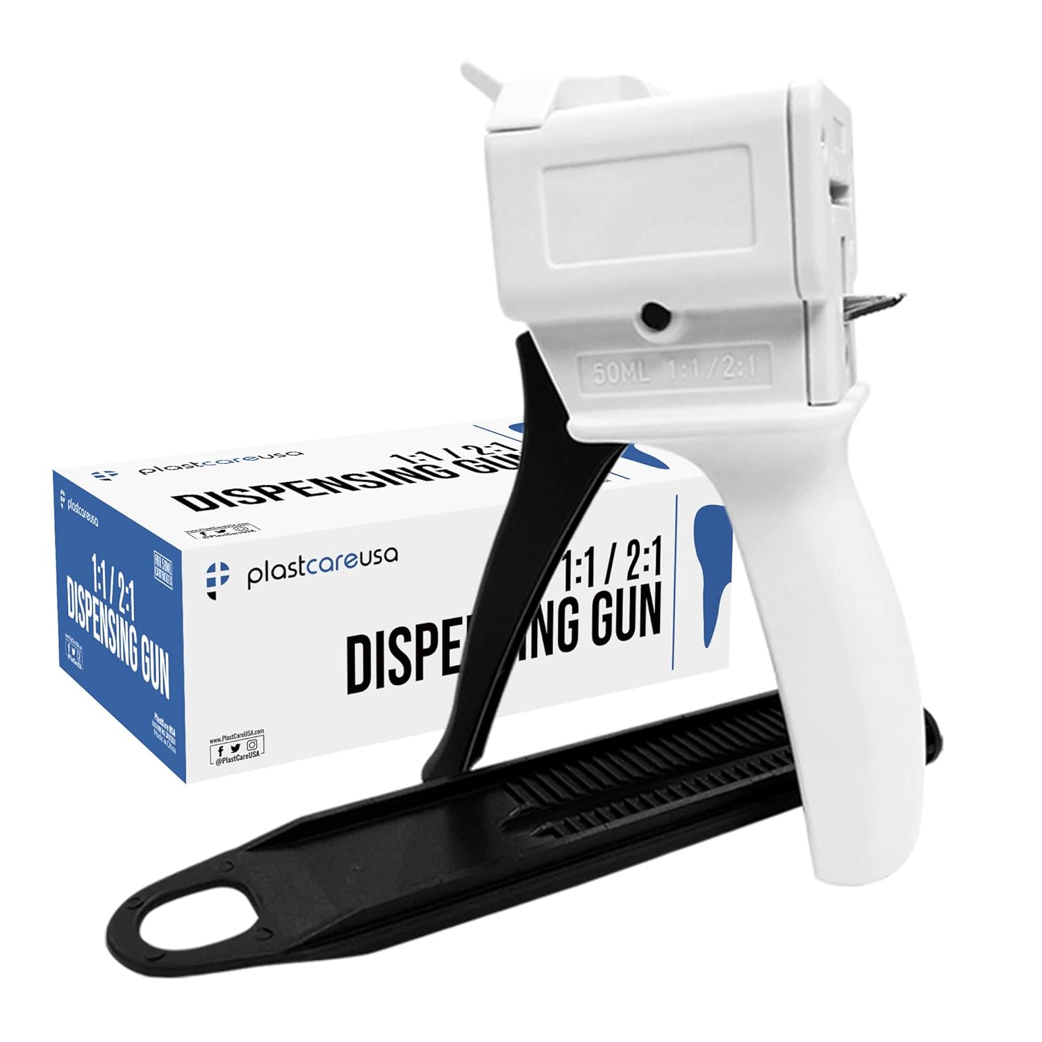 Pistola de material de impresión dental de 1.7 fl oz, pistola dispensadora de cartucho de mezcla de impresión AB 1121, dispensador de pegamento