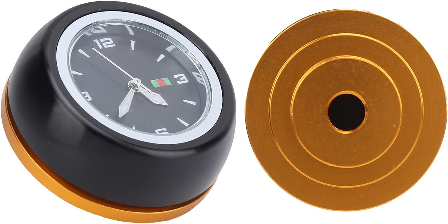 RiToEasysports Cubierta de auriculares de bicicleta de aleación de aluminio multifuncional tapa de vástago funcional con reloj dial auricular tapa