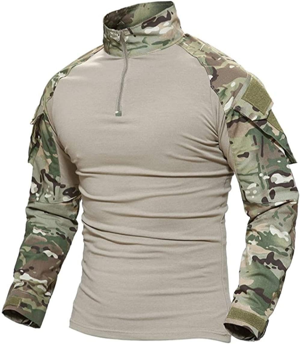 HARGLESMAN Trajes militares tácticos para hombre, manga larga, uniformes Amry, camisa y pantalones de combate con rodilleras