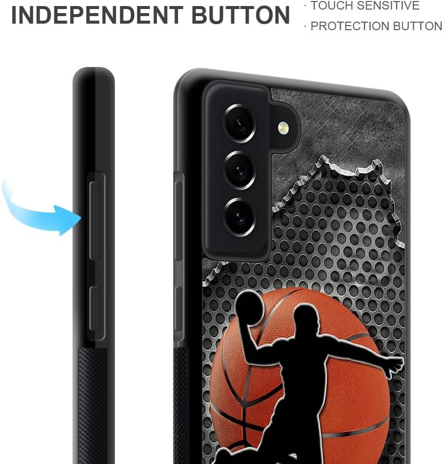 Funda compatible con Samsung Galaxy S23 Ultra, diseño de patrón de lujo de baloncesto, delgada, a prueba de golpes, funda protectora para Samsung