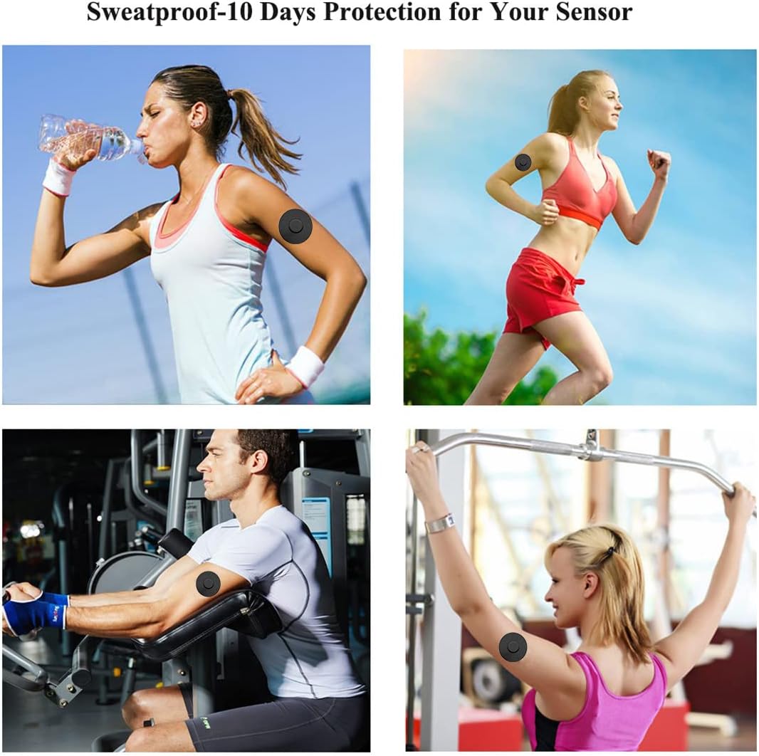 60 fundas impermeables para sensores de estilo libre 123, parches adhesivos para sensores CGM a prueba de sudor, protección continua precortada para