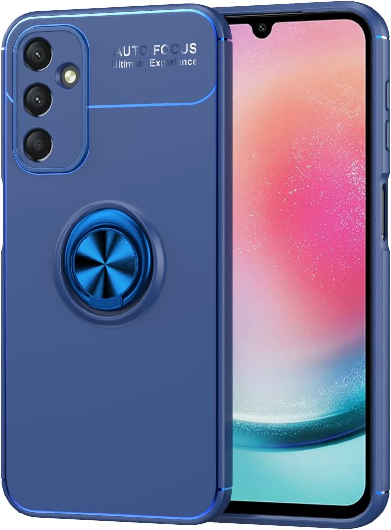 Asuwish Funda de teléfono para Samsung Galaxy A24 4G5G con protector de pantalla de vidrio templado y accesorios para celda, soporte de anillo