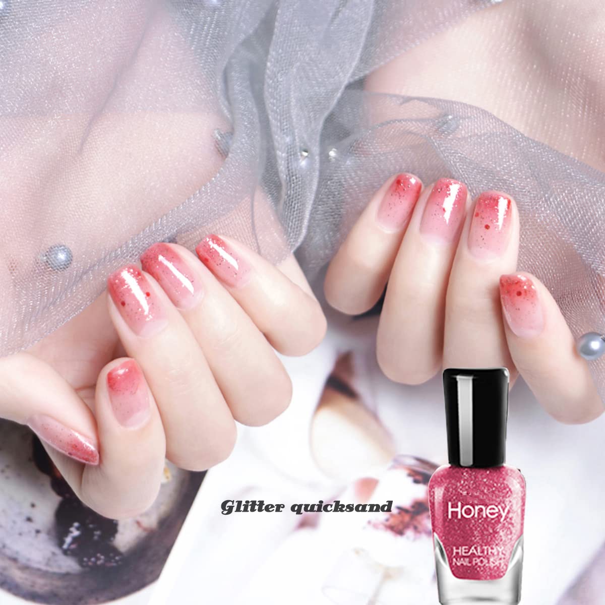Juego de esmaltes de uñas no tóxicos, fácil de quitar y de secado rápido, juego de esmalte de uñas ecológico y orgánico a base de agua para mujeres,