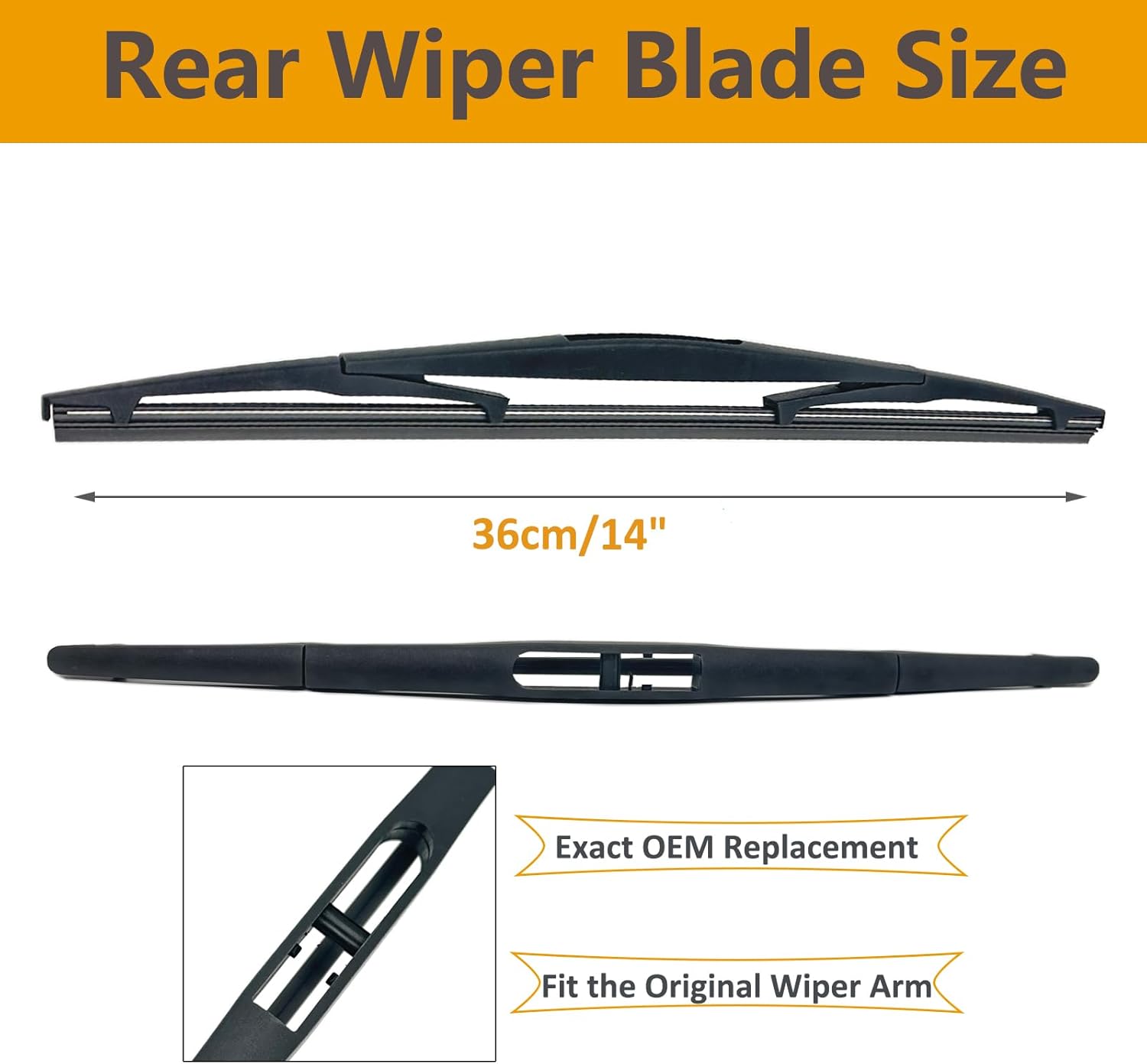2 limpiaparabrisas trasero para Infiniti QX50 QX70 2014-2017, Subaru Forester 2006-2022, Honda Pilot 2016-2022, Mazda 3 2019-2021, Acura MDX