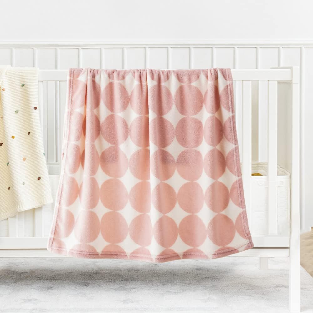 Bunnikins & Clover Manta ligera de franela de felpa súper suave para niños y niñas, manta de forro polar floral para niños, manta portátil para cuna