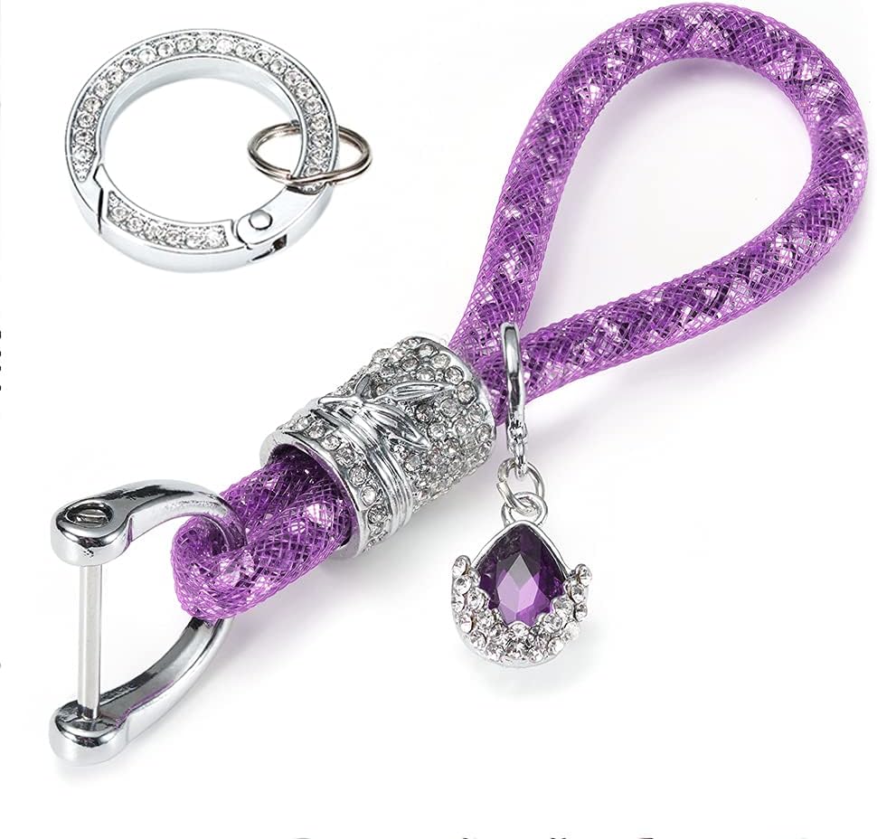 Bling Crystal – Llavero de coche para mujer, accesorios de diamantes de imitación, llavero de coche de moda