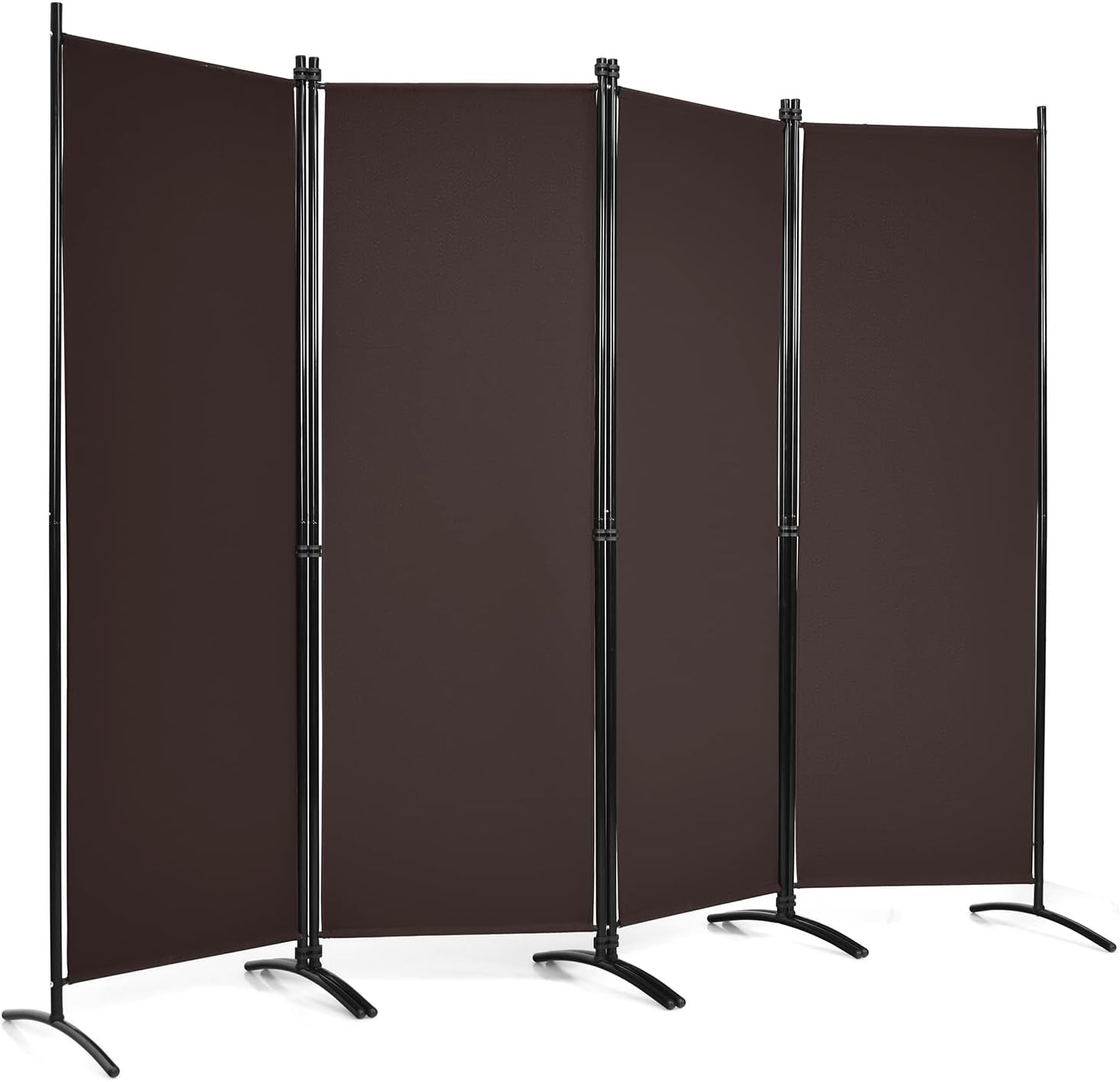 Giantex Divisor de habitación, 4 paneles divisores de habitación y pantallas de privacidad plegables, divisor para separación de habitaciones, pared