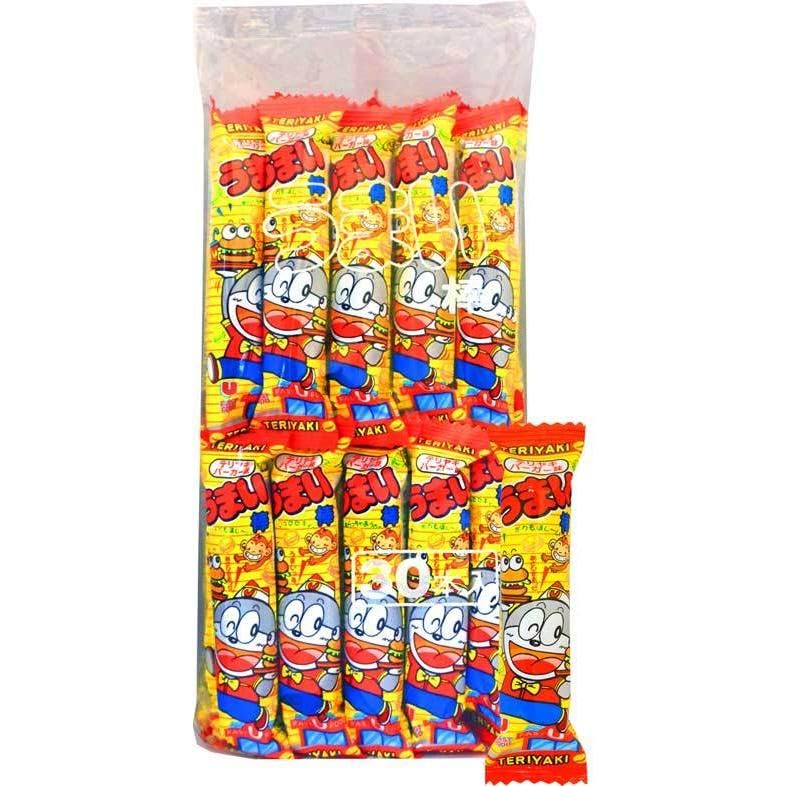 Bless Toys Bocadillos japoneses Umaibo de maíz japonés inflado 30 unidades sabor Teriyaki