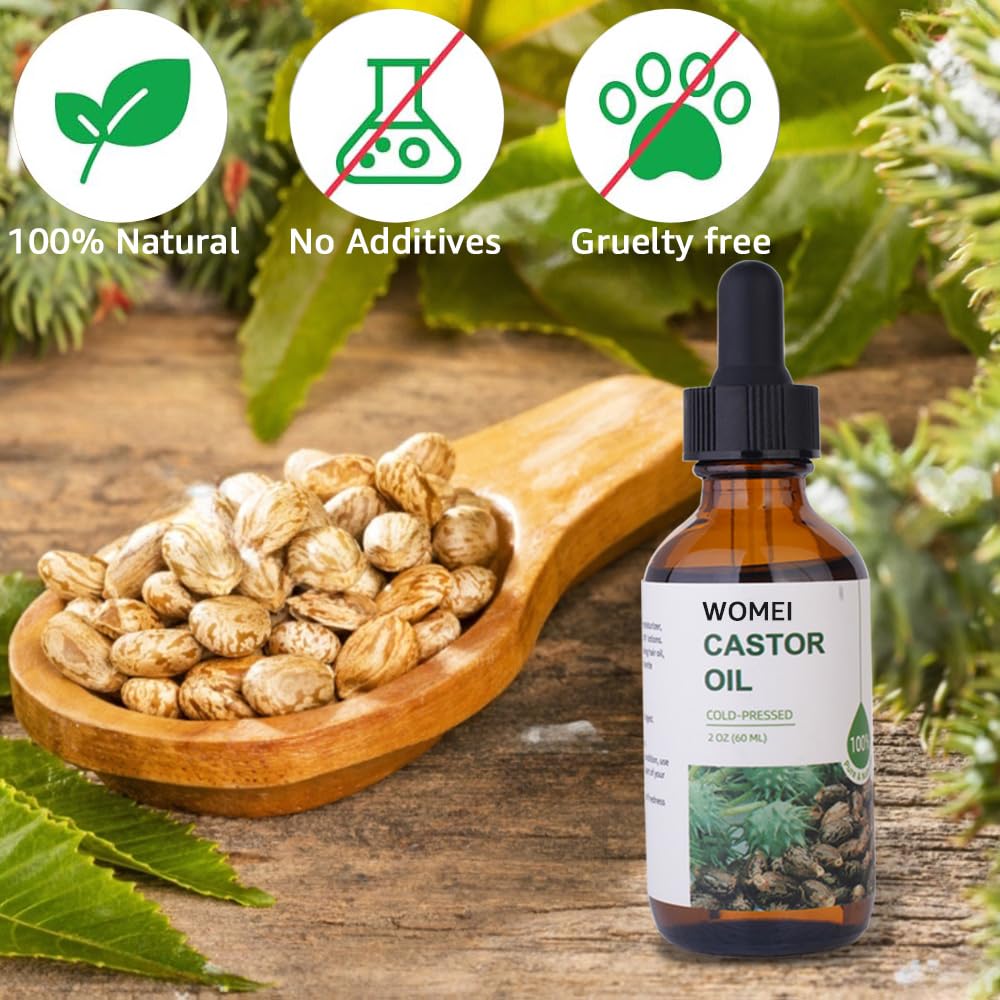 Aceite de ricino orgánico prensado en frío sin refinar, 100% puro, prensado en frío, aceite de ricino negro jamaicano para el crecimiento del