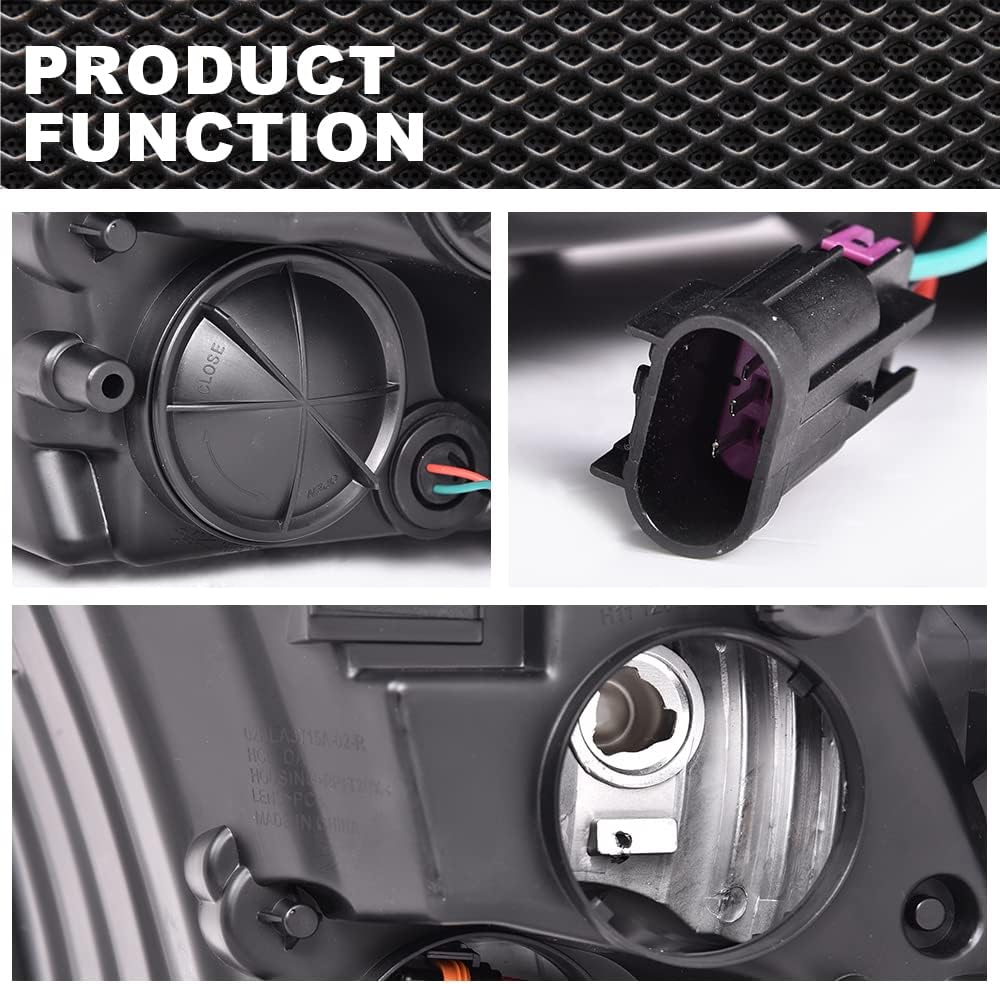 Conjunto de faros delanteros compatible con Dodge ram 1500 2009 2010 2011 2012, 2010 2011 2012 Ram 25003500 (lente transparente, carcasa cromada,