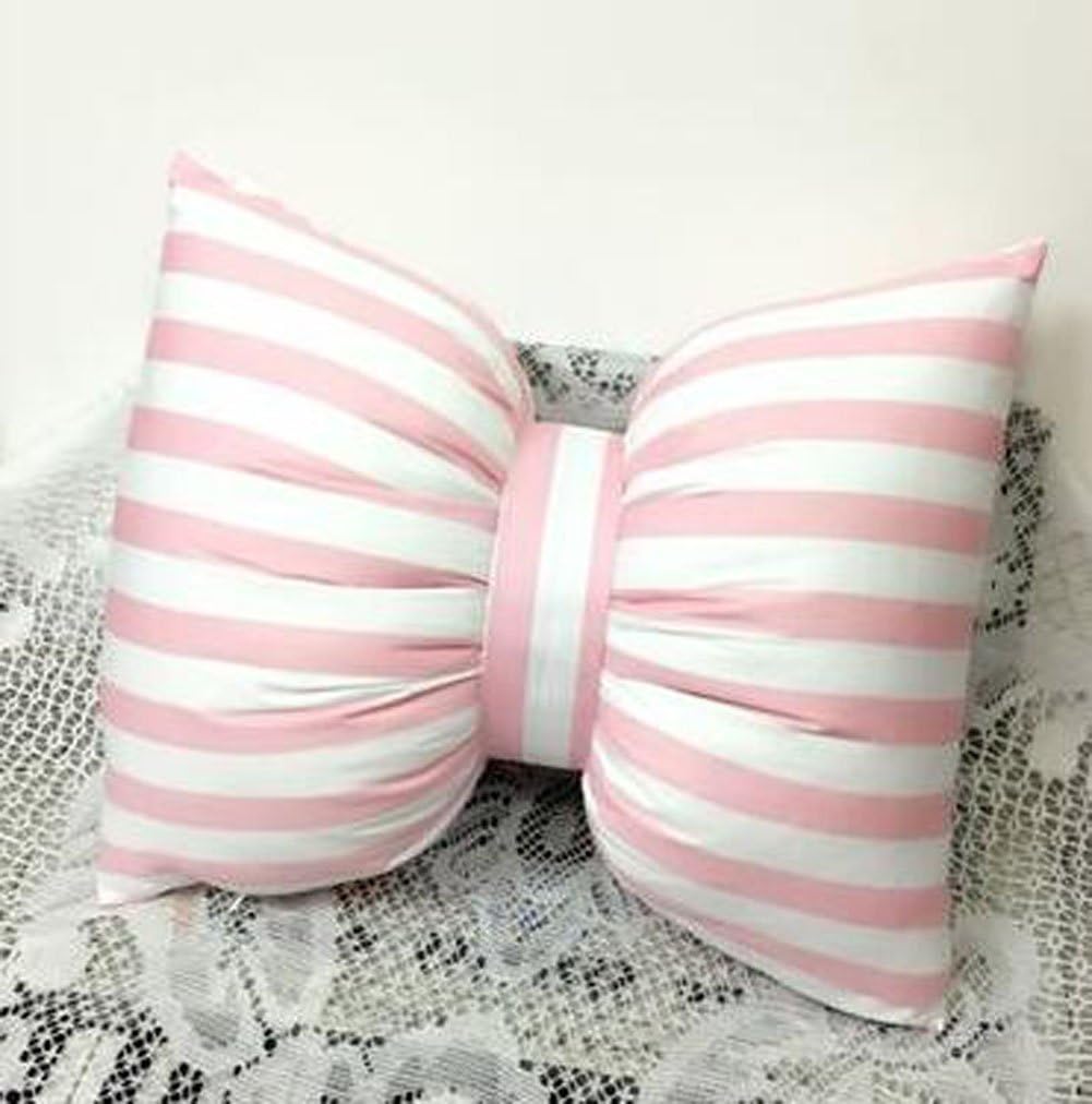 Almohada de algodón hecha a mano a rayas para el cuello del coche, almohada para el cuello del automóvil, almohada de cintura de oficina, lavado