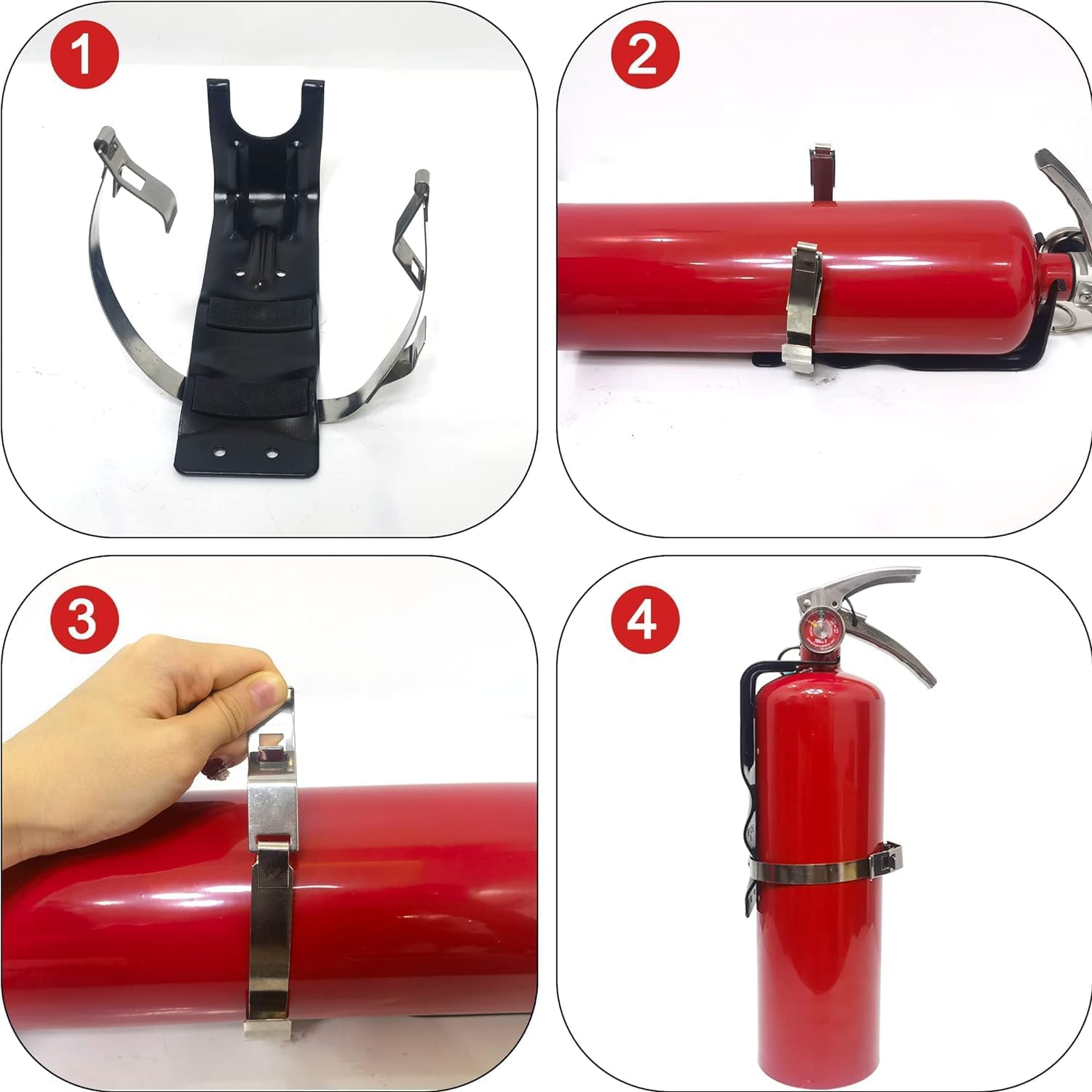 Soporte de montaje para extintores de incendios de 5 libras para el hogar, negocios, camión, RV pequeños mini-extintores – Soporte de extintor de