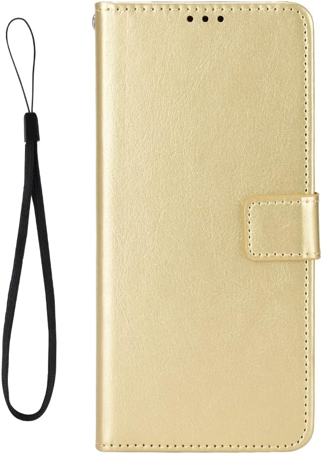 Funda para Honor X8a Funda de cuero, Funda de cuero con tapa para Honor X8a CRT-LX1 CRT-LX2 CRT-LX3 Funda Oro