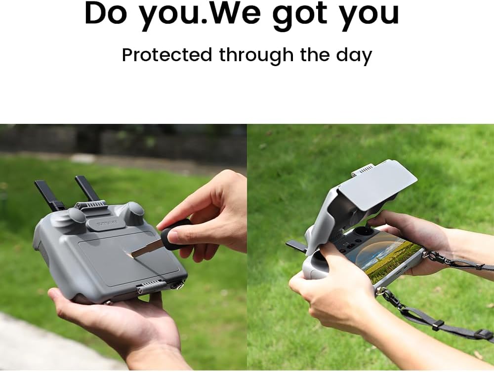 Mini 4 ProAir 3 Accesorios 3 en 1 Sun HoodParasol Protector para DJI RC 2 Control remoto Joysticks Cubierta Pantalla Completa Accesorios