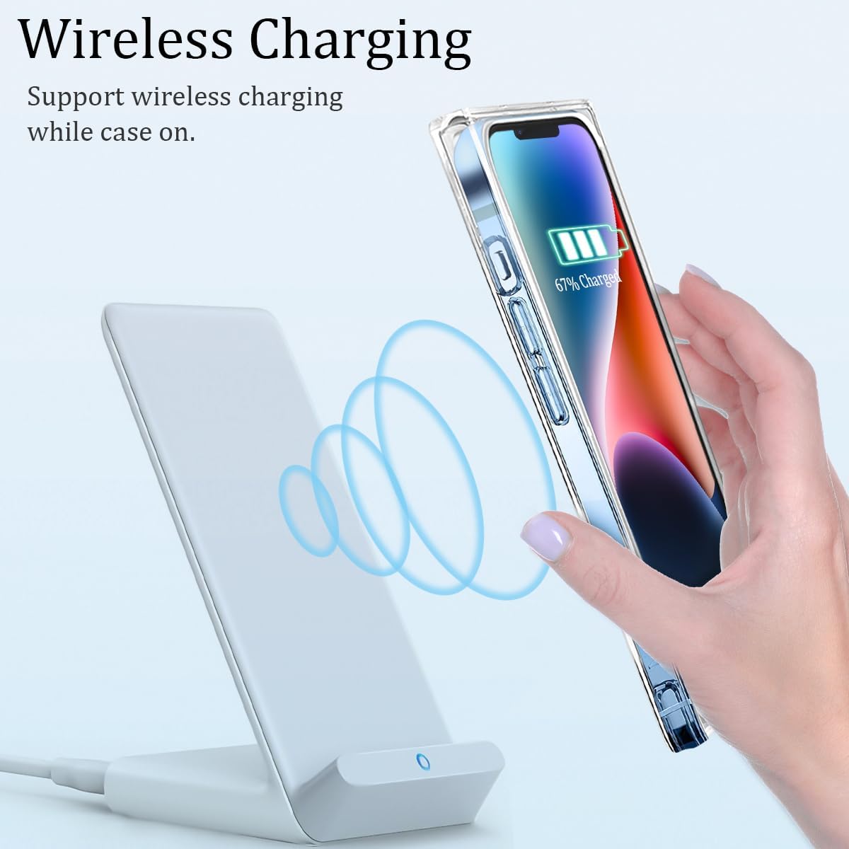 Funda cuadrada compatible con iPhone 15 de 6.1 pulgadas, funda transparente con esquinas cuadradas reforzadas, TPU suave + policarbonato a prueba de
