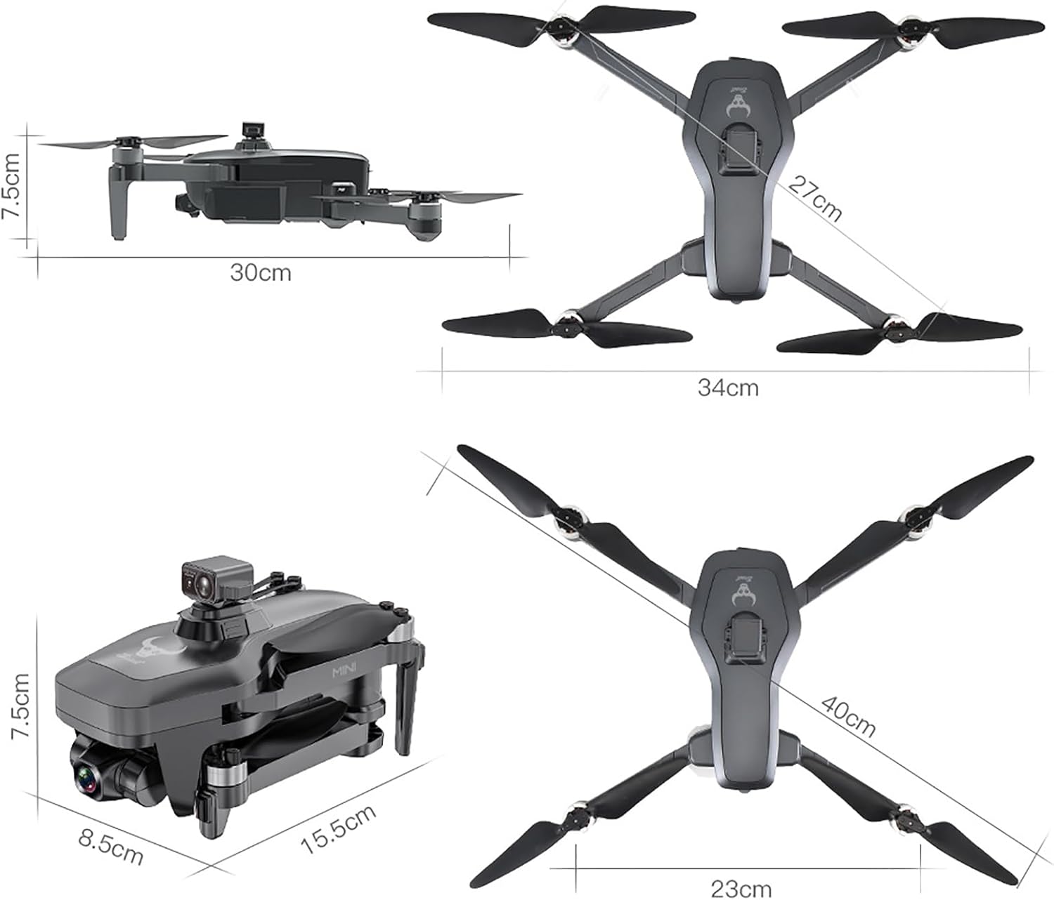 ZLL SG906 MAX1 4K Drone de control remoto con cámara, cardán de 3 ejes, evitación de obstáculos láser de 360 grados, GPS 5G WiFi FPV 1.9 mi