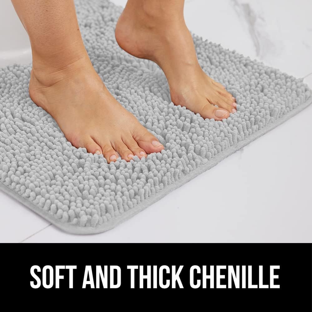 Gorilla Grip – Alfombra de baño original de felpilla de lujo, extra suave, duradera y absorbente, lavado y secado a máquina, alfombra de felpa