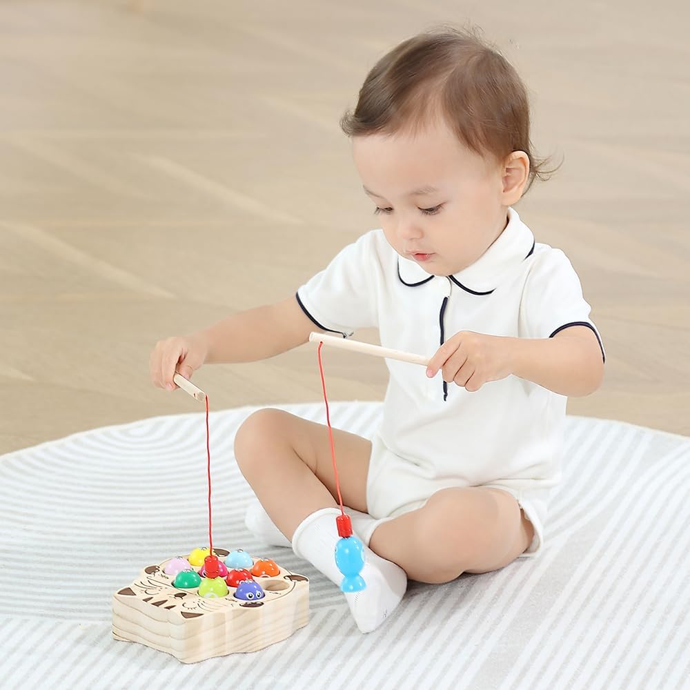 Juguete Montessori de madera para niños de 1, 2, 3 años, educativa preescolar, coordinación de ojos y manos, juguete de aprendizaje para niños