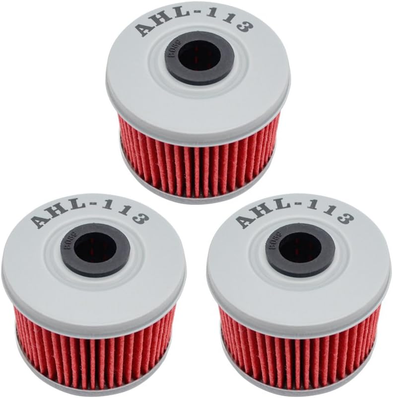 AHL 113 Filtro de aceite para Honda TRX400EX 397 1999-2008 (paquete de 3)