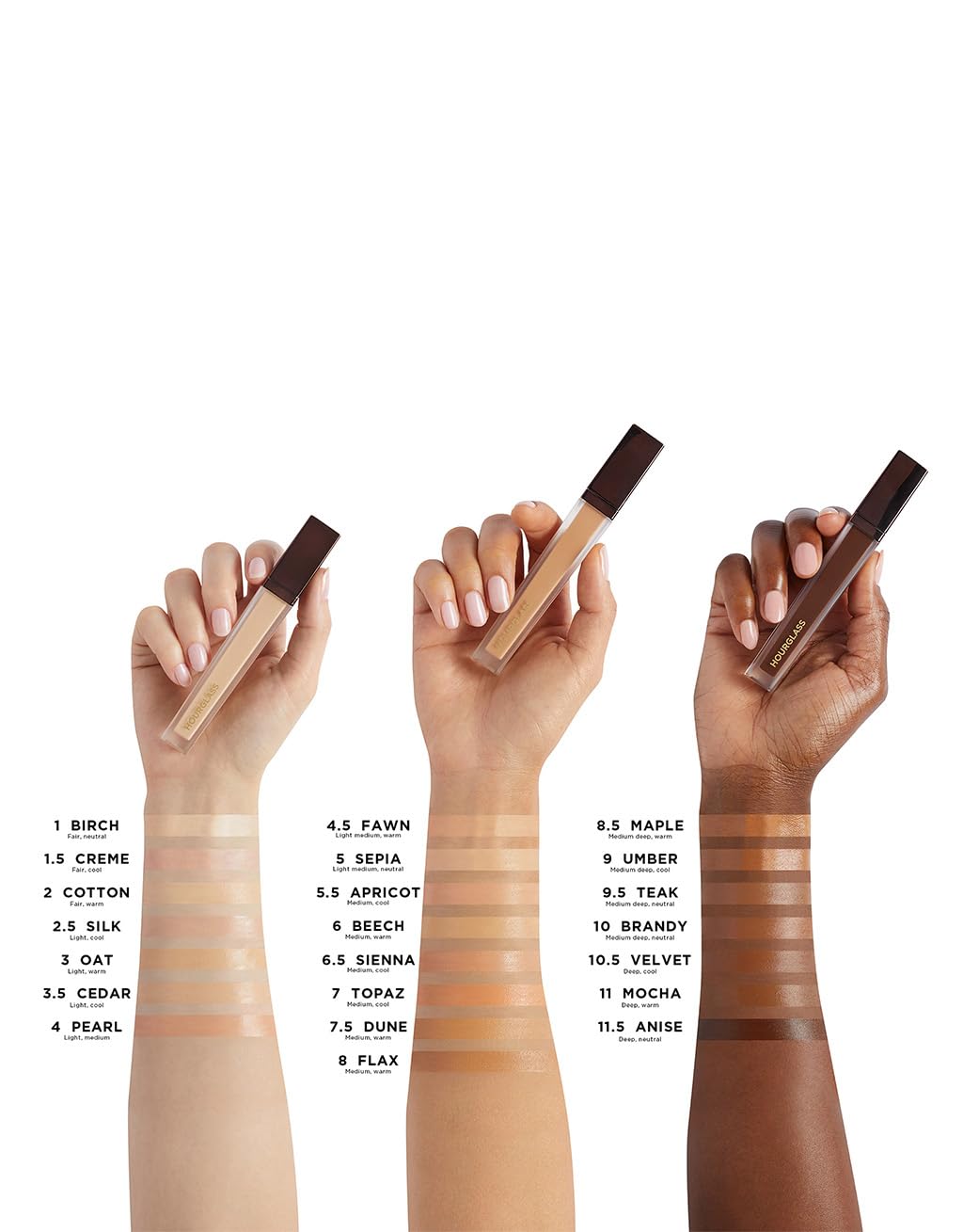 Hourglass Corrector de aerógrafo Vanish. Corrector ligero e impermeable para un aspecto natural con aerógrafo